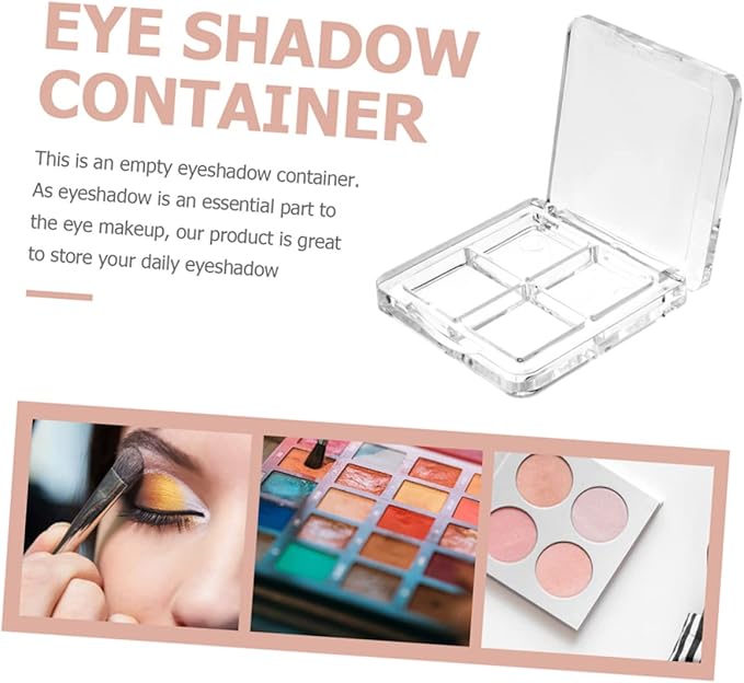 PartyKindom 10pcs Eyeshadow Storage Case Makeup Organizer Travel Blusher Box Eyeshadow Sub Container Cosmetics Box