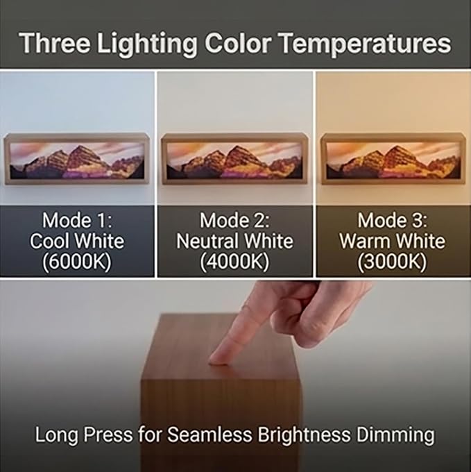 Maroon Bells Mountain Led Light Box 3 Layers of Acrylic Light Box - Handmade Table Lamp for Room Decor - National Park Travel Signs Travel Gift
