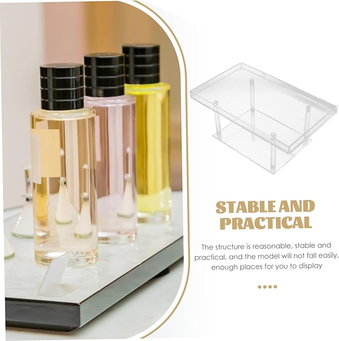 Alipis Transparent Cake Stand Perfume Stand Holder Clear Display Risers Makeup Perfume Organizer Jewelry Display Stand Cake Display Holder Toy Model Stand Acrylic Storage Rack Dessert