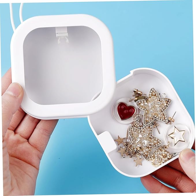 PRETYZOOM 4pcs Portable Jewelry Box Organizer Makeup Organizers Storage Hair Tie Holder for Travel Vanity