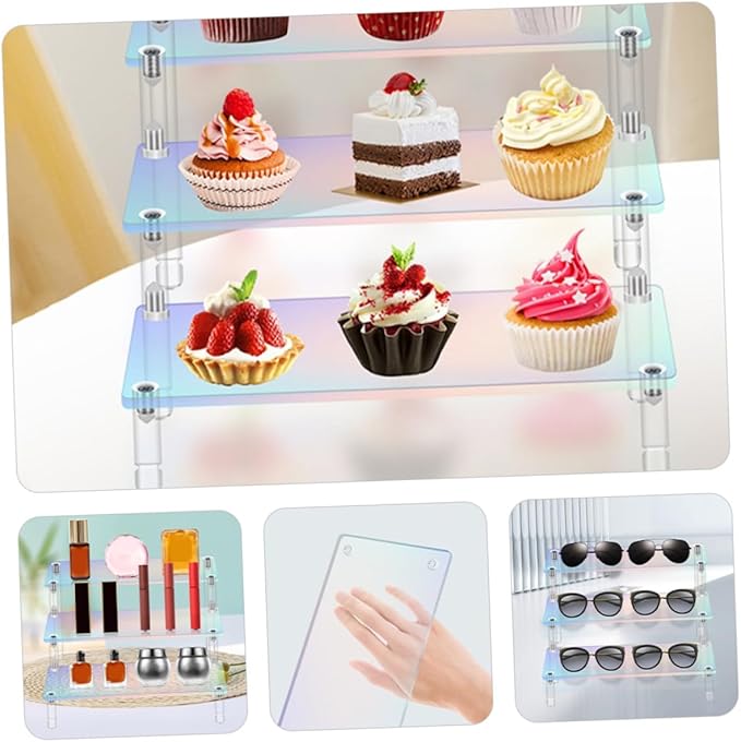 Zerodeko Acrylic Display Case Riser Stand for Handicrafts Makeup Jewelry Toy Collection Organizer