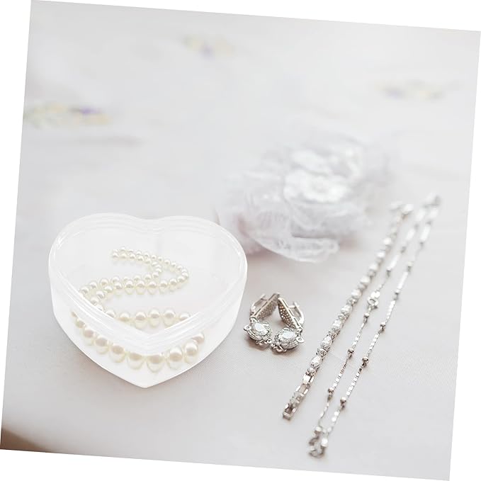 GALPADA 12pcs Heart Shaped Candy Storage Box Cute Jewelry Holder for Earrings Decorative Makeup Organizer for Boys and Girls and Parties