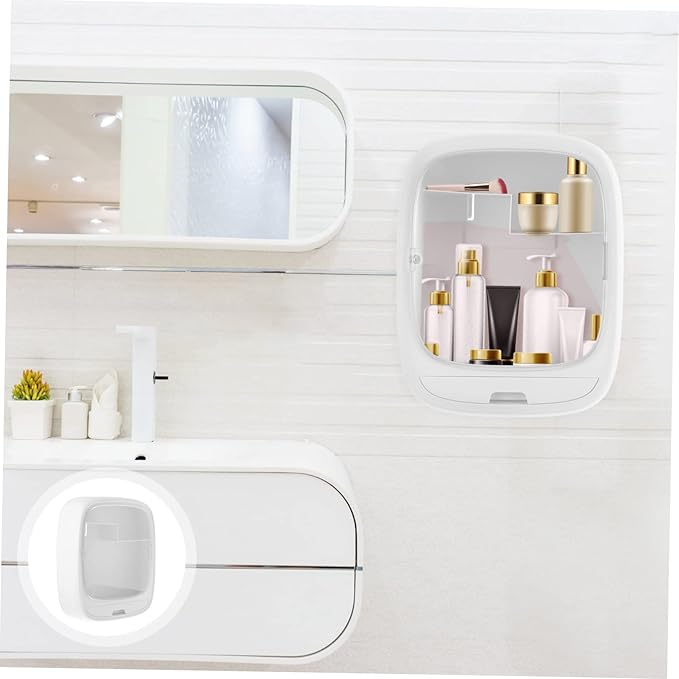 PRETYZOOM 1pc Hanging Holder Wall Shelf Storage Rack for Bathroom Makeup Box Makeup Organizer for Vanity Lipstick Organizer