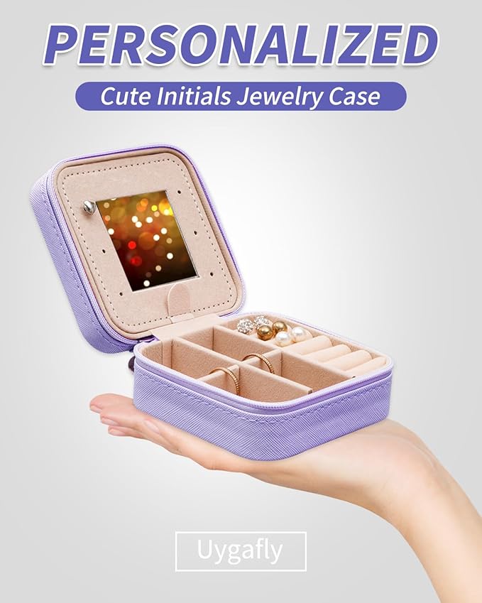 Uygafly Teacher Appreciation Gifts for Women - Lavender Jewelry Case | Perfect for Teacher's Day, Retirement, or Birthday