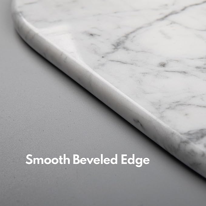 Lovdeco Carrara Marble Corner Shower Shelf, 8" Corner Shelves for Wall Bathroom Shower, 1 Piece, Polished