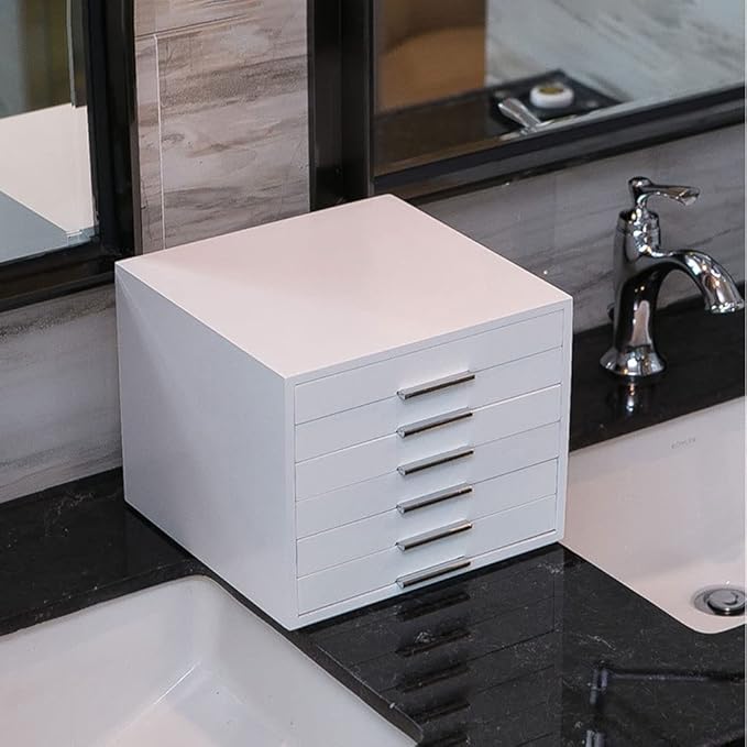 Makeup Organizers Jewelry Box 6 Drawer Storage Box Cosmetic Box Ring Earring Necklace Bracelet Watch Storage Box Built-in Flocking 9.96 inches Jewelry Case