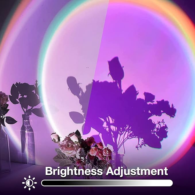 Sunset Lamp Projector Led Lights with Remote, Sunset Lamp for Bedroom Aesthetic Room and Decor Home 16 Colors Night Light 360° Rotation Rainbow Lights Gifts for Women