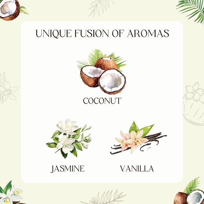 CHILLFLAME Coconut Candle, Scented Candles Gifts for Women, Candles Gift Set for Her, 6 Scented Votive Candles, Birthday Gifts for Women/Men (White, 14 oz)