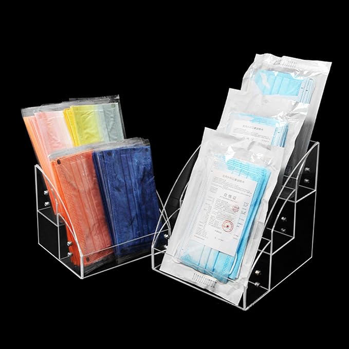 Clear Display Risers Stand Acrylic Display Shelf 1 2 3 Tiers Organizers For Dessert Figures Makeup