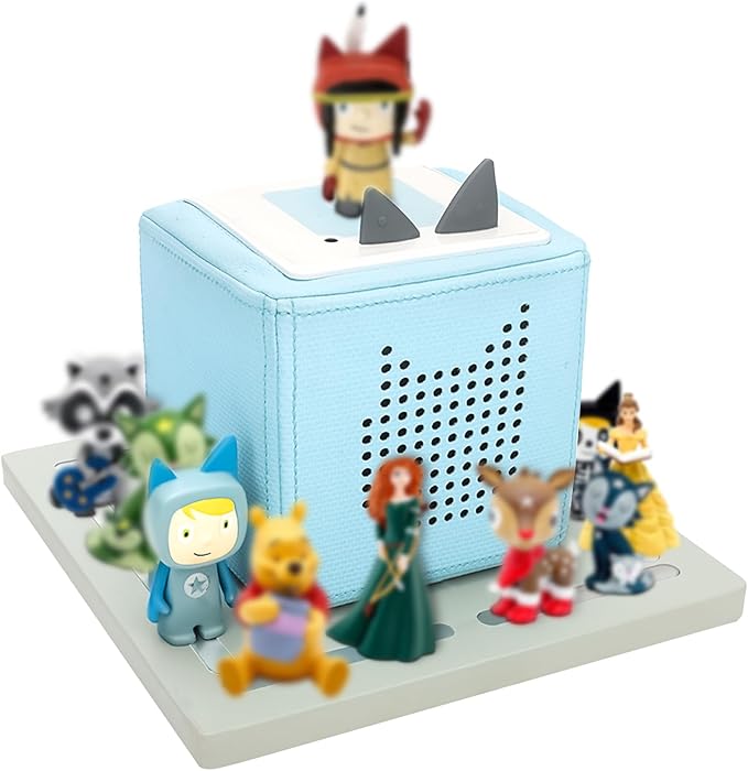 Taladad for Tonie Shelf, Tonies Storage for Toniebox 2/ Toniebox 1 Tonie Figures Creative Tonies Magnetic Shelf for,Tonie Box Player 10-30 Characters (Grey)