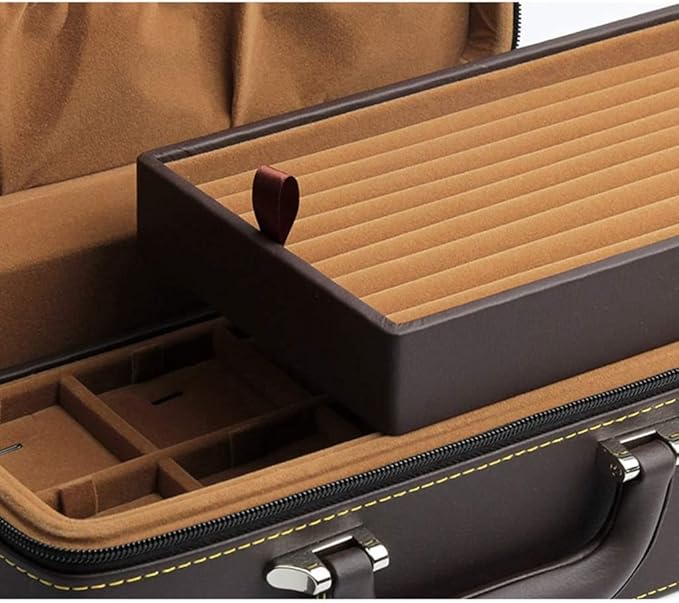 Jewellery Box Makeup Organizer Jewelry Case Organizer Jewelry Storage Pu Leather Portable Jewelry Box Organizer Three Layer Jewelry Display Storage Case For Nec