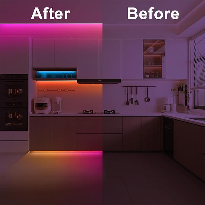 Tatazone 6.56ft Bluetooth RGB+IC COB Led Strip Light with App, Chasing COB Light Strip, Segmented Control, Music Sync, Color Changing Led Lights for Home Decor, Gaming, Cabinet, Desk