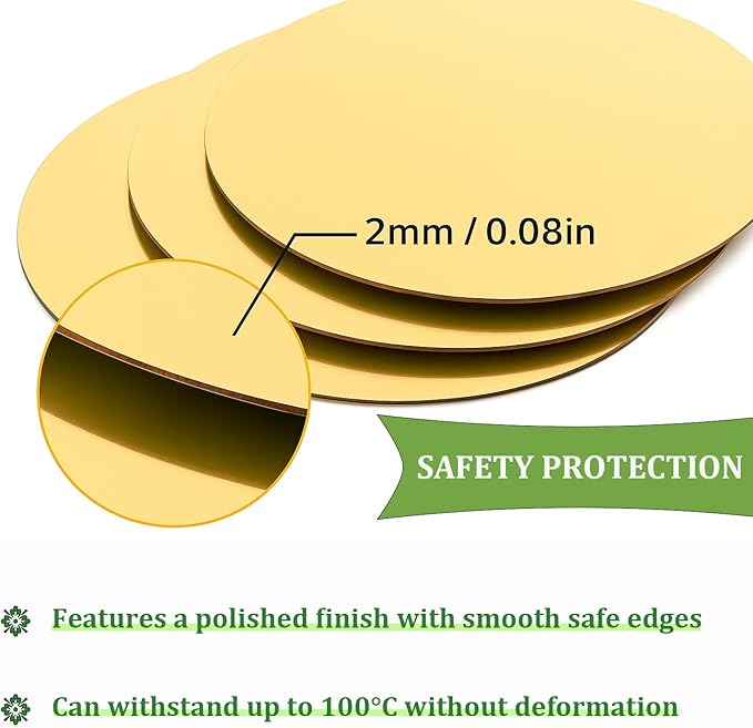 Set of 24 Round Mirrors for Centerpieces, 12 Inch Gold Acrylic Mirrors Candle Plate Circle Mirror Trays for Wedding Party Home Table Centerpieces Event Decor
