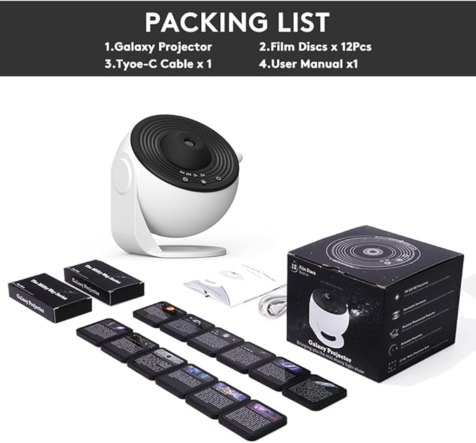 Planetarium Galaxy Projector13 in 1, Galaxy Light with 360° Rotating, Space Projector Nebula Star Night Light for Kids Adults Bedroom Ceiling Decor, Home Theater, Holiday Gift