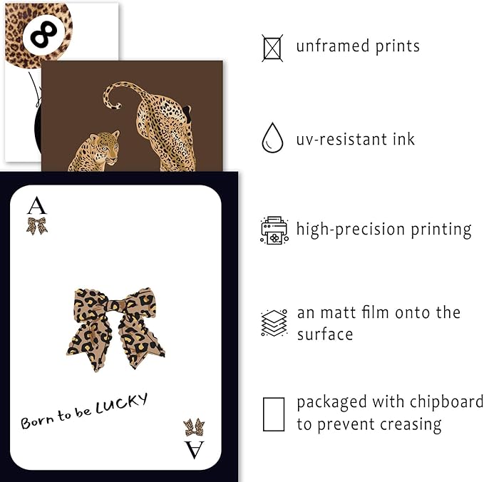 ANERZA 16 PCS Stockholm Style Room Decor, Cheetah Print Leopard Gallery Wall Art Prints Set for Bedroom, Preppy Posters for Living Room Aesthetic, Trendy Collage Kit Pictures, Funky Dorm Home Decor