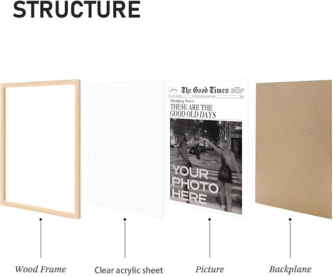 Bwodke OAK Wood Framed Wall Art Women Search for Where Men Get the Audacity Canvas Art Vintage Newspaper Pictures Wall Decor Trendy Prints Retro Artwork for Girly Dorm Bedroom 16"x20"
