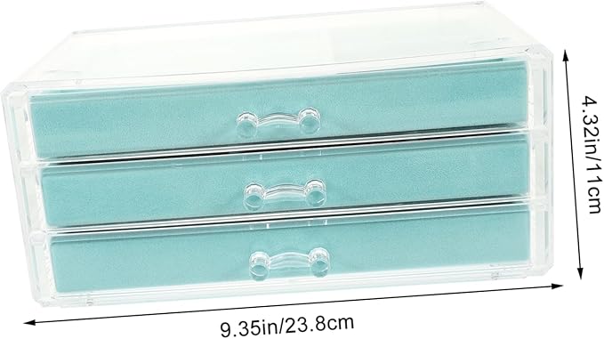 PartyKindom Multi-layer Jewelry Storage Box for Necklaces Bracelets and Earrings Compartment Organizer for Makeup and Accessories Stylish Display Case