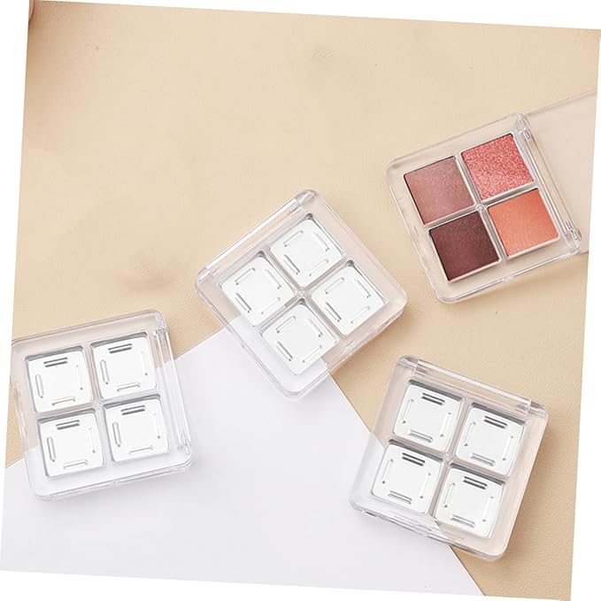 NOLITOY 4pcs Diy Eyeshadow Palette Compact Makeup Organizer for Women for Travel and Custom Eye Looks Case for Easy Selection