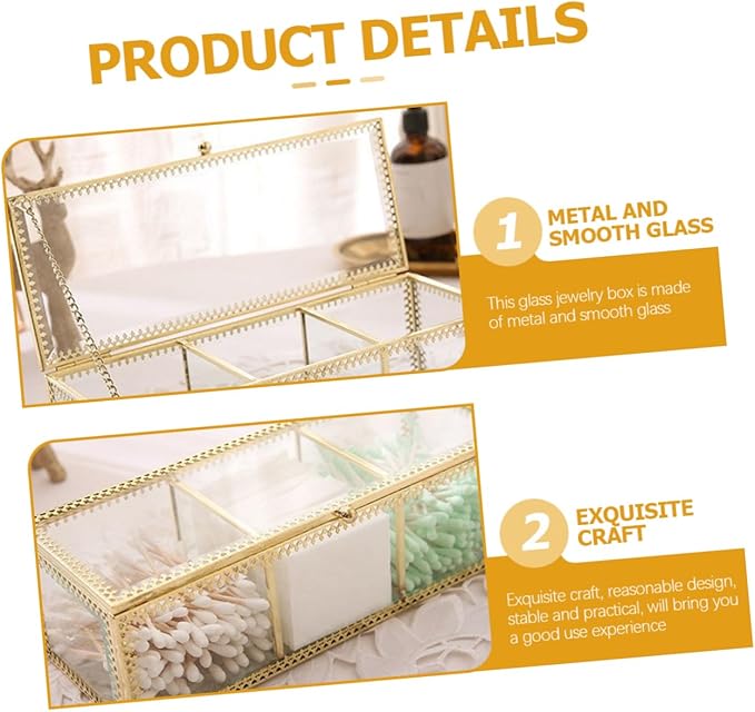 BESPORTBLE Jewelry Box Compartments Organizer for Vanity Storage Organizer Makeup Brush Holder