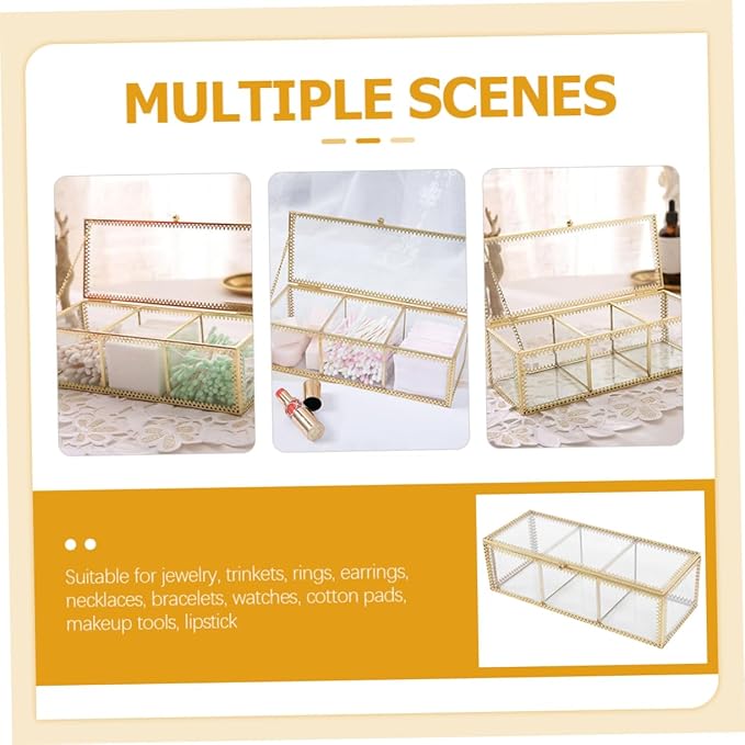 BESPORTBLE Jewelry Box Compartments Organizer for Vanity Storage Organizer Makeup Brush Holder
