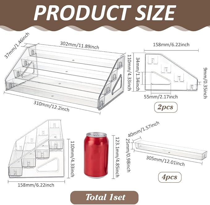 FINGERINSPIRE 4 Tier Acrylic Riser Display Stands 12.20x5.91x4.33Inch Clear Acrylic Badge Display Shelves Makeup Organizer Perfume Organizer Shelf for Figure Anime Badge Cupcake Candy Food