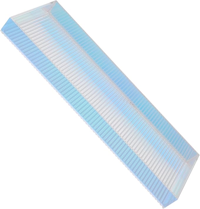 Veemoon Acrylic Vanity Tray Small Size Perfume Organizer and Makeup Storage Tray for Bathroom and Dresser, Rainbow Stripe Decorative Cosmetic Organizer for Home and Entryway