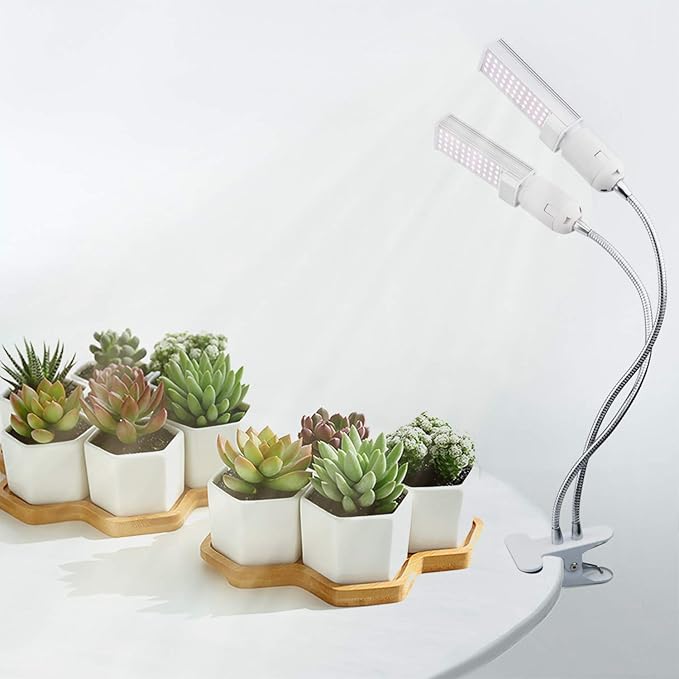 Smart LED Grow Lights for Indoor Plants - Real Time Sunlight Brightness Simulation, Full Spectrum Grow Light with 2-24 Hours Timer, Auto on/Off, Independent Control Dual Heads, Dimmable