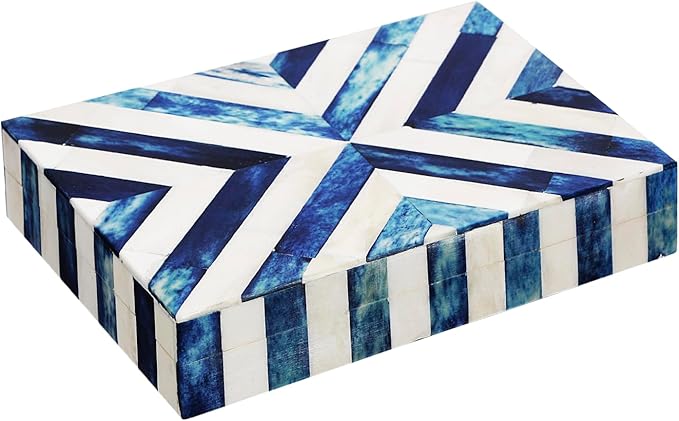 Handicrafts Home Decorative Keepsake Box 8x5 – Small Organizer Box with Lid, Boho Decorative Storage, Retro Memory Box, Unique Coffee Table Décor, Jewelry or Trinket Box, Modern Shelf Decorative Box