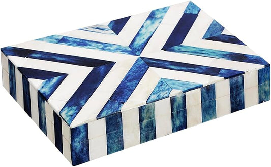 Handicrafts Home Decorative Keepsake Box 8x5 – Small Organizer Box with Lid, Boho Decorative Storage, Retro Memory Box, Unique Coffee Table Décor, Jewelry or Trinket Box, Modern Shelf Decorative Box