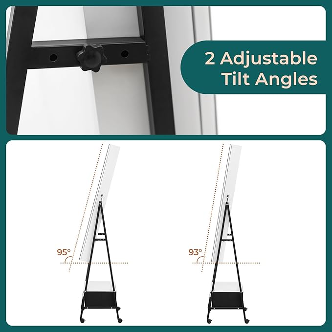 White Floor Standing Mirror Jewelry Full Mirror Armoire Cabinet, Storage Organizer w/LED Light Makeup Mirror for Bedroom Jewelry Boxes & Organizers Standing Jewelry Armoire Jewelry Cabinet 47x42x165CM
