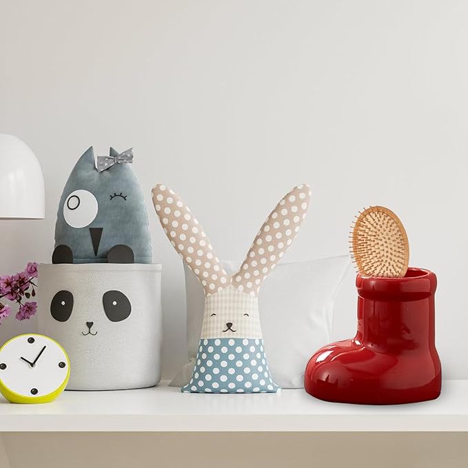 Cute INS Style Shoe-Shaped Multi-Functional Storage Bin, Decorative Organizer for Stationery, Cutlery, Makeup Brushes – Perfect for Desk, Bathroom, or Kitchen Décor, Ideal Gift Idea
