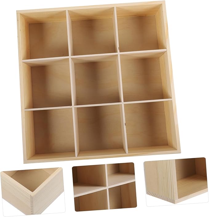 NOLITOY Wooden Jewelry Box Storage Organizer Compartment Desktop Makeup and Jewelry Organizer Elegant Design for Vanity Desk for Women
