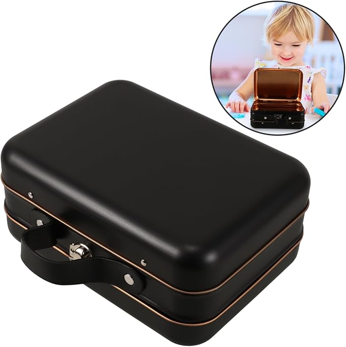 ULTECHNOVO Multipurpose Storage Bin Toy Suitcase for Boys and Girls Makeup Organizer Iron Material Mini Suitcase Box