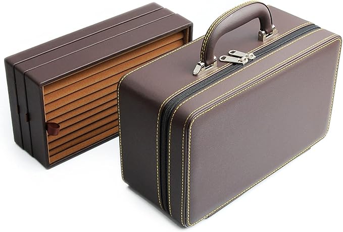 Makeup Organizers Jewelry Box Leather Multifunctional Portable Jewelry Box Ring Necklace Jewelry Storage Display Box Large Capacity Jewelry Boxes Organizer Jewe