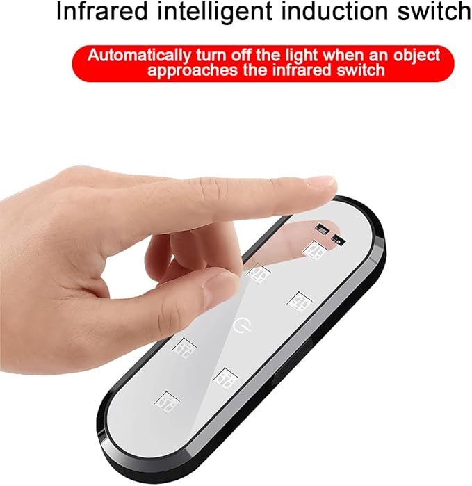 2PCS Car Door LED Lights Projector, 7 Colors Magnetic Vehicle Wireless Sill Courtesy Warning Lamp, USB Rechargeable Auto Interior Ambient Sensing Welcome Lights, Universal Fit