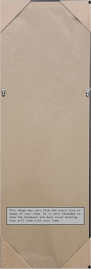 Amanti Art Brown Full Length Mirror for Door, 54x20 Bridge Brown Tall Wall Mirror Full Length, Mounted to Door or Closet Wall with no Visible Brackets, Country Rustic Wood Frame, Bedroom Decor