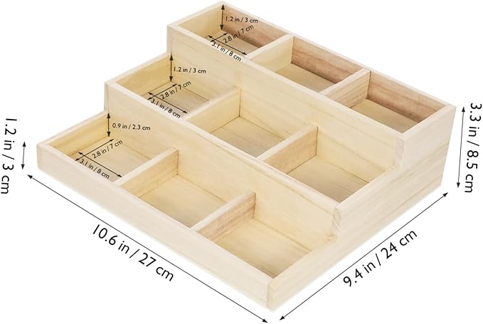 KESYOO Wooden Multi-layer Jewelry Box Earring Necklace Organizer Makeup Counter Storage