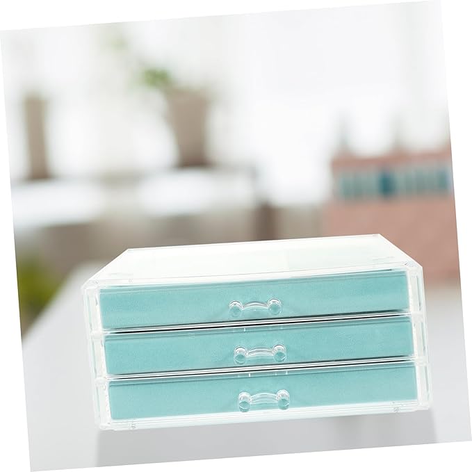 BESPORTBLE Multi Layer Makeup Organizer and Jewelry Storage Box Earring Organizer for Necklaces and Rings Elegant Display Holder for Home Decor
