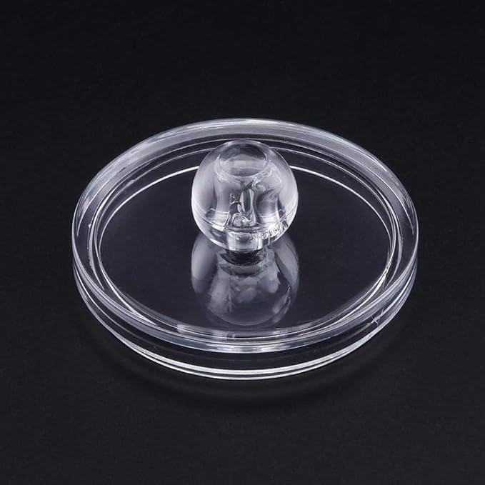 qiuqiu Acrylic Multifunctional Round Receive Box Jewelry Box,Cosmetic Make-up Cotton Swabs Transparent Container Makeup Organizer for Cotton Ball Pad Swabs Make Up Pads -2 pcs