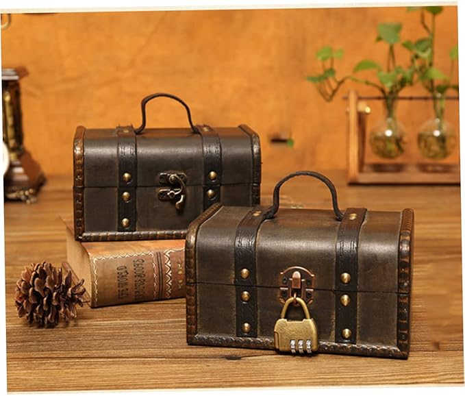 1pc Vintage Wooden Jewelry Storage Box Elegant European Style Makeup Organizer for Home Bedroom Container for Cosmetics and Items Grey
