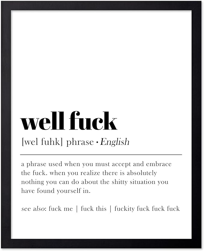 Poster Master Definition Print - Typography Poster - Dictionary Art - Minimal Gift for Men & Women - Funny Wall Decor for Dorm, Bedroom or Living Room - 16x20 Black Framed