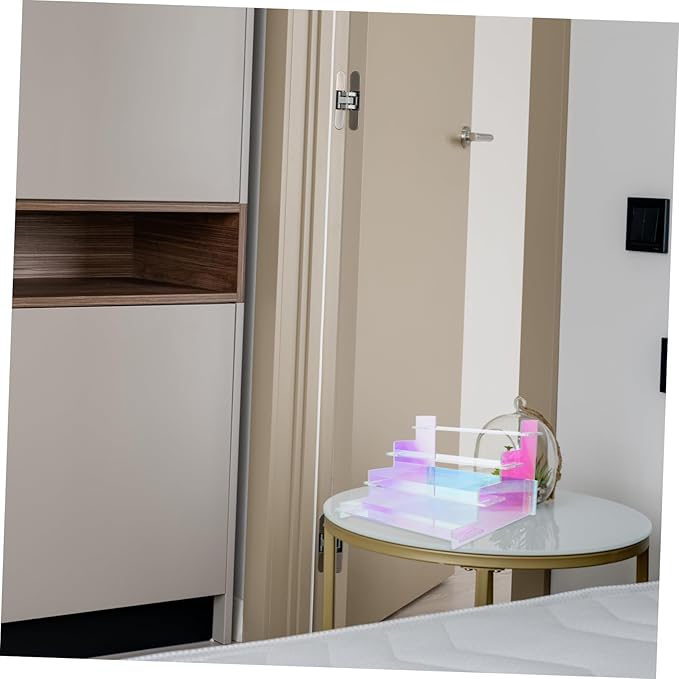 Transparent Acrylic Perfume Organizer Colorful Makeup Nail Polish Display Stand Versatile Riser for Home Decor Action Figures and Desserts