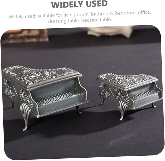 NOLITOY Vintage Alloy Jewelry Storage Box Retro Style Multipurpose Jewelry Case for Rings Earrings Necklaces Metal Makeup Organizer for Bedroom Living Bathroom