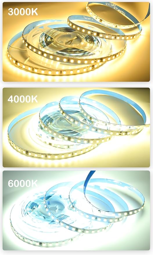 110V LED Strip Lights 120leds/m Flexible LED Tape, No Power Supply Needed (Warm White 3000K, 32.8FT), LED-STL120