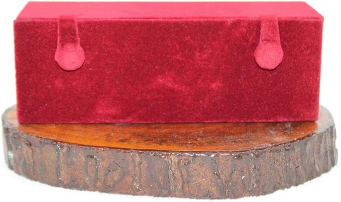 atorakushon Maroon Velvet Folding jewellery Vanity Box Make-Up 12 pair Earrings Utility Toiletry Wardrobe Organizer Pouch Set of 2