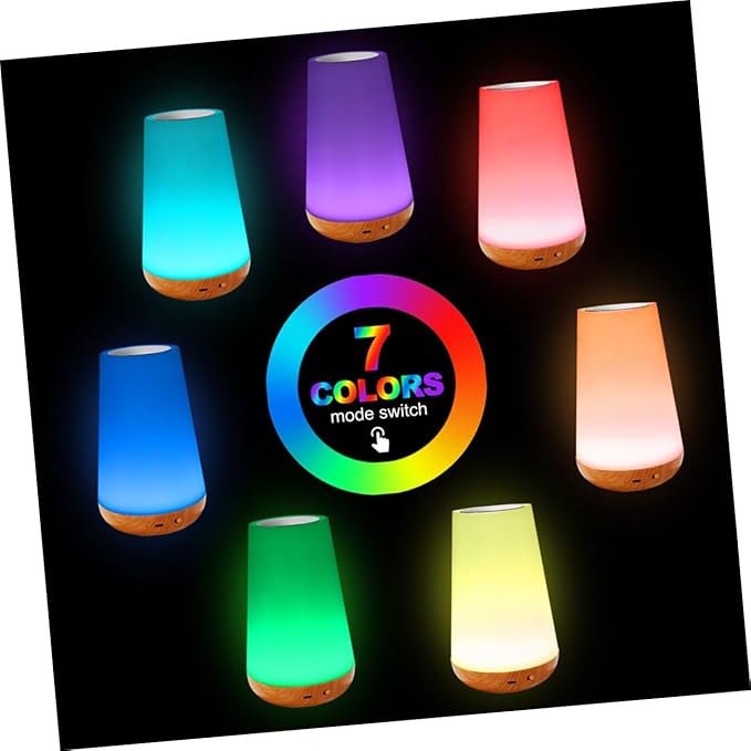 UPKOCH 1set Colorful Touch Atmosphere Lamp Night Light for Bedroom Tabletop Vibe Light for Living Room and Study Home Decoration