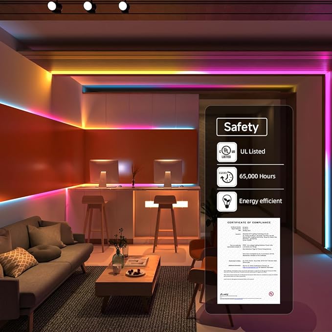 BTF-LIGHTING WS2812B ECO RGB LED Strip,UL Listed,Individually Addressable,16.4FT 30LED/m 150Pixel DC5V 5050SMD,Alloy Wire Flexible 3M Tape for DIY Chasing Color Project IP65(No Adapter or Controller)