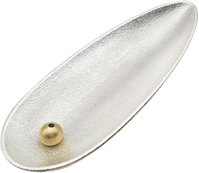 STOBAZA Alloy Incense Furnace with Design Japanese Style Incense Holder for Meditation Yoga and Relaxation Elegant Silver Tabletop Censer for Home Decor