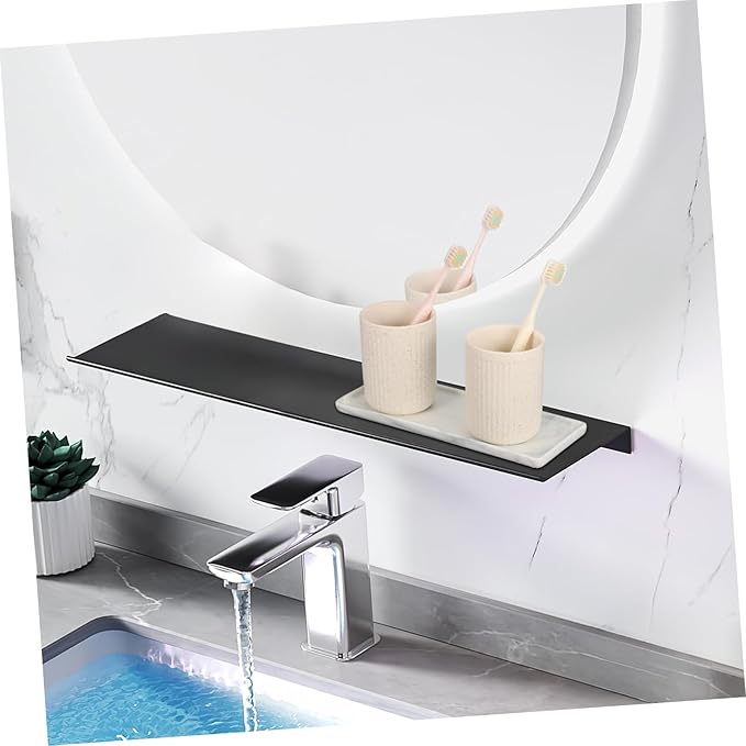 Alipis Stone Decorative Tray Fancy Display Trinket Dish Perfume Holder Desk Makeup Organizer Rectangle Jewelry Plate Bathroom Accessory
