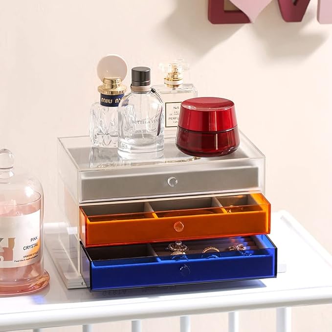 Makeup Organizers Jewelry Box Storage Box Small Jewelry Box Cosmetic Box Can Store Rings Bracelets Necklaces Earrings Watches Jewelry Case